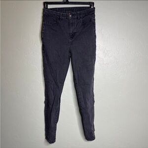 American Eagle Black Curvy High Rise Jeggings size 8 long EUC